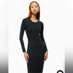 Babaton Long Sleeve Dress in navy blue